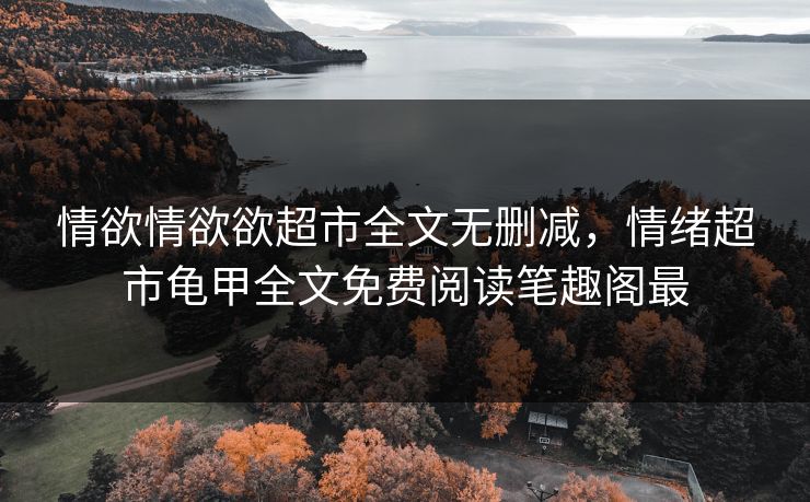 情欲情欲欲超市全文无删减，情绪超市龟甲全文免费阅读笔趣阁最