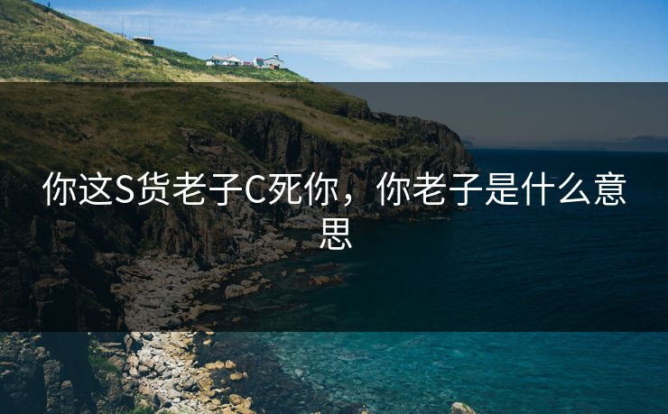 你这S货老子C死你，你老子是什么意思